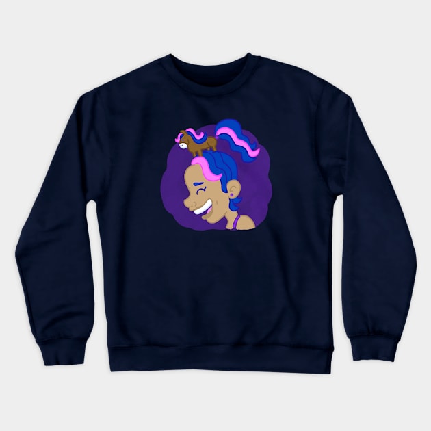 Ponytail Crewneck Sweatshirt by CamelCactusCreations